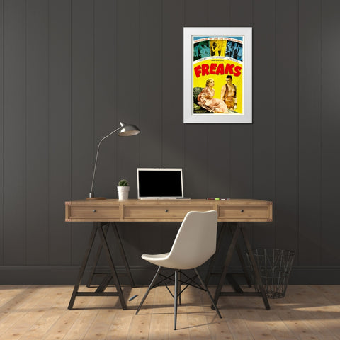 Freaks-1932 White Modern Wood Framed Art Print by Vintage Hollywood Archive
