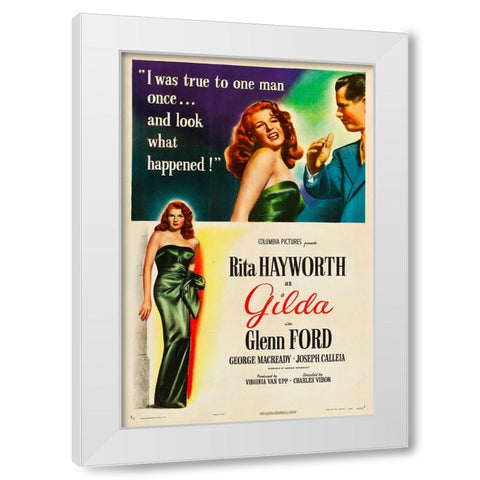 Gilda-1946 White Modern Wood Framed Art Print by Vintage Hollywood Archive