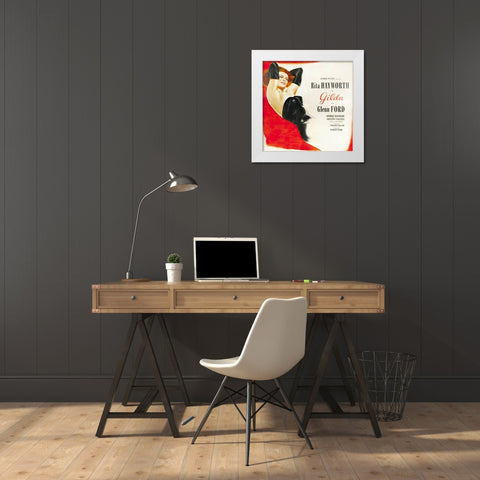 Gilda-1946 White Modern Wood Framed Art Print by Vintage Hollywood Archive