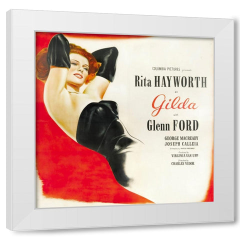 Gilda-1946 White Modern Wood Framed Art Print by Vintage Hollywood Archive