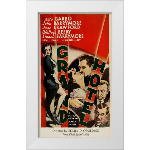 Grand Hotel-1932 White Modern Wood Framed Art Print by Vintage Hollywood Archive