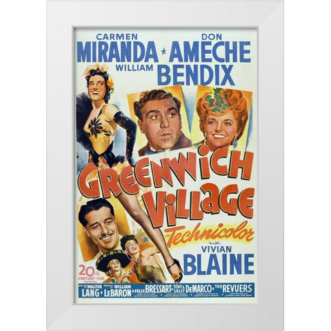 Greenwich Village-1944 White Modern Wood Framed Art Print by Vintage Hollywood Archive