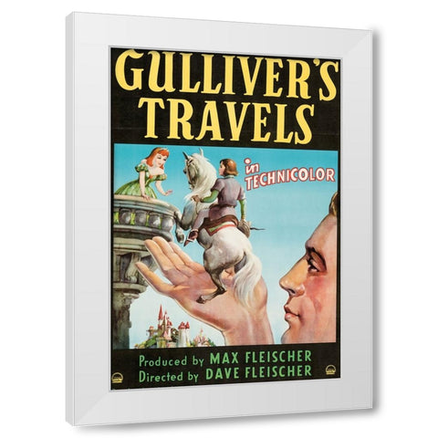 Gullivers Travels-1939 White Modern Wood Framed Art Print by Vintage Hollywood Archive