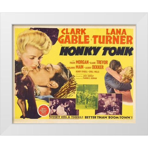 Honky Tonk-1941 White Modern Wood Framed Art Print by Vintage Hollywood Archive