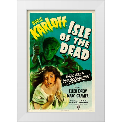 Isle of the Dead-1945 White Modern Wood Framed Art Print by Vintage Hollywood Archive