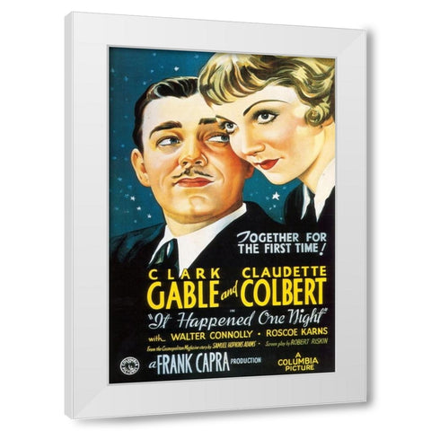 It Happened One Night White Modern Wood Framed Art Print by Vintage Hollywood Archive