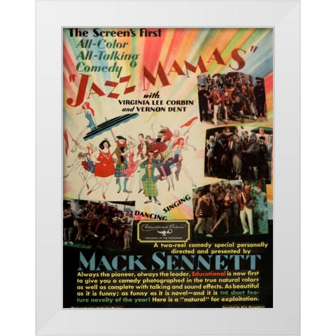 Jazz Mamas-1929 White Modern Wood Framed Art Print by Vintage Hollywood Archive