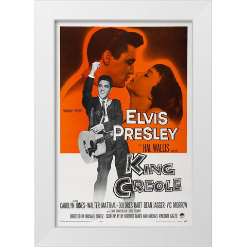 King Creole White Modern Wood Framed Art Print by Vintage Hollywood Archive