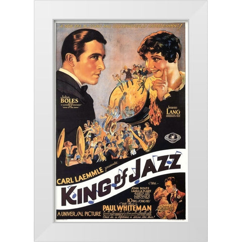 King of Jazz-1930 White Modern Wood Framed Art Print by Vintage Hollywood Archive