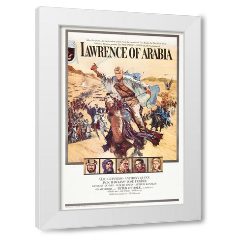 Lawrence of Arabia White Modern Wood Framed Art Print by Vintage Hollywood Archive