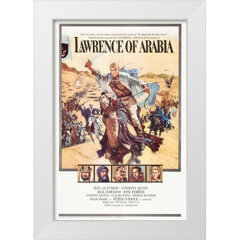 Lawrence of Arabia White Modern Wood Framed Art Print by Vintage Hollywood Archive