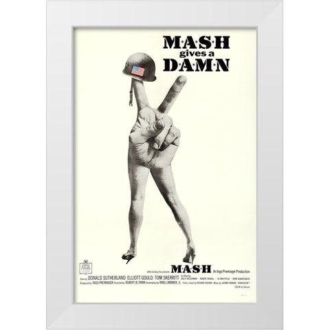 M A S H-1970 White Modern Wood Framed Art Print by Vintage Hollywood Archive