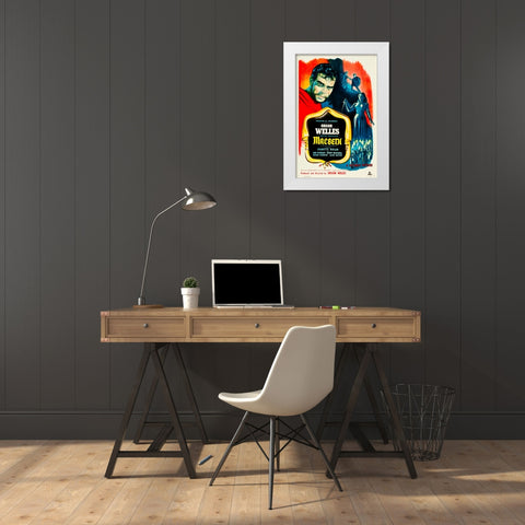 Macbeth-1948 White Modern Wood Framed Art Print by Vintage Hollywood Archive