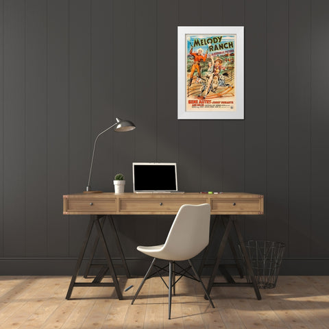 Melody Ranch-1940 White Modern Wood Framed Art Print by Vintage Hollywood Archive
