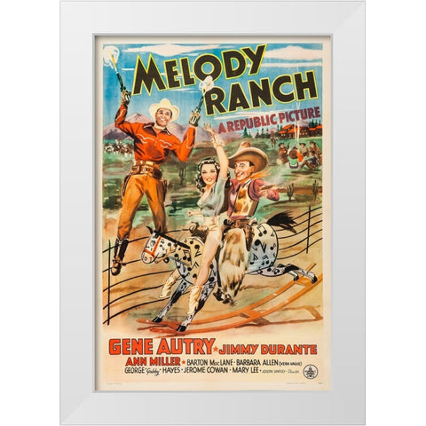 Melody Ranch-1940 White Modern Wood Framed Art Print by Vintage Hollywood Archive