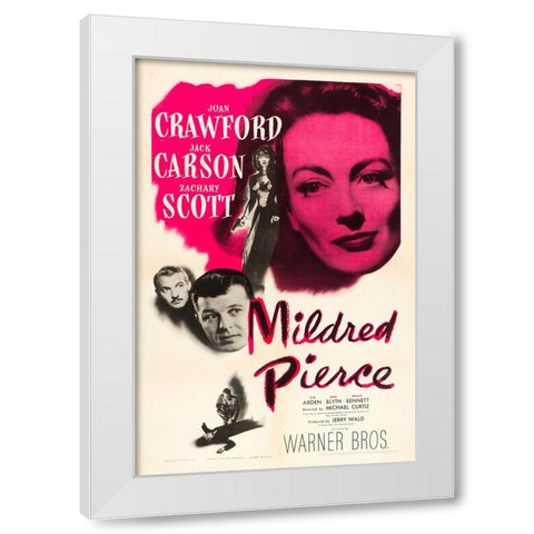 Mildred Pierce-1945 White Modern Wood Framed Art Print by Vintage Hollywood Archive