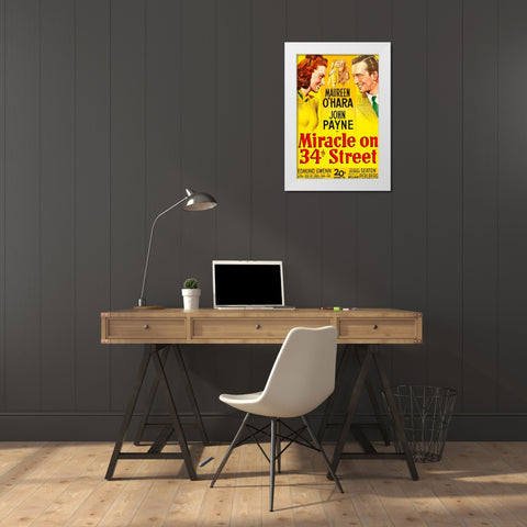 Miracle on 34th Street-1947 White Modern Wood Framed Art Print by Vintage Hollywood Archive