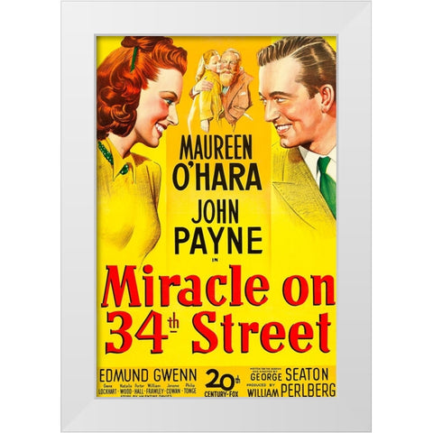 Miracle on 34th Street-1947 White Modern Wood Framed Art Print by Vintage Hollywood Archive