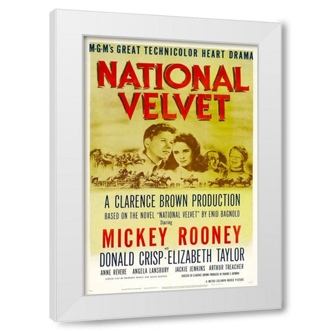 National Velvet-1944 White Modern Wood Framed Art Print by Vintage Hollywood Archive