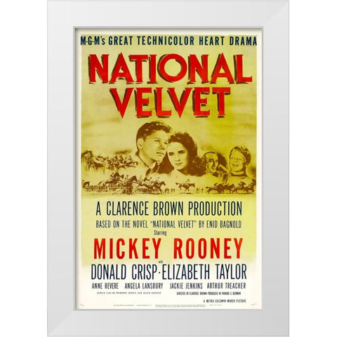 National Velvet-1944 White Modern Wood Framed Art Print by Vintage Hollywood Archive