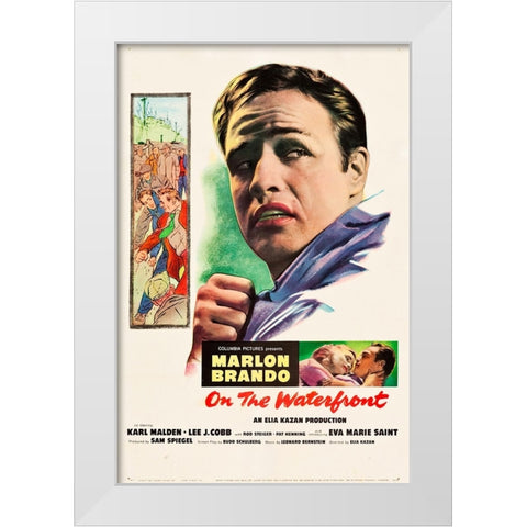 On the Waterfront-1954 White Modern Wood Framed Art Print by Vintage Hollywood Archive