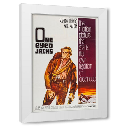 One-Eyed Jacks-1959 White Modern Wood Framed Art Print by Vintage Hollywood Archive