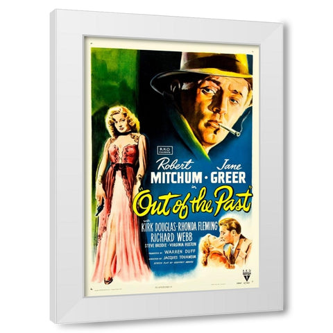 Out of the Past-1947 White Modern Wood Framed Art Print by Vintage Hollywood Archive