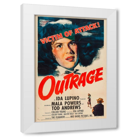 Outrage-1950 White Modern Wood Framed Art Print by Vintage Hollywood Archive