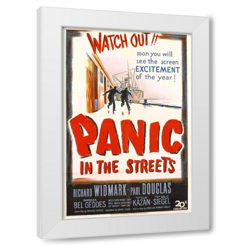 Panic in the Streets-1950 White Modern Wood Framed Art Print by Vintage Hollywood Archive