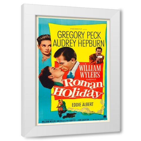 Roman Holiday-1953 White Modern Wood Framed Art Print by Vintage Hollywood Archive