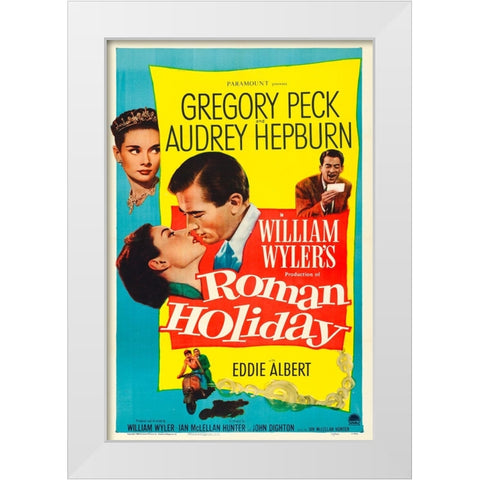 Roman Holiday-1953 White Modern Wood Framed Art Print by Vintage Hollywood Archive