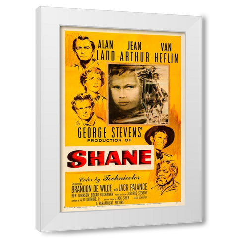 Shane-1953 White Modern Wood Framed Art Print by Vintage Hollywood Archive