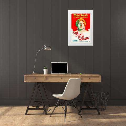 She Done Him Wrong-1933 White Modern Wood Framed Art Print by Vintage Hollywood Archive