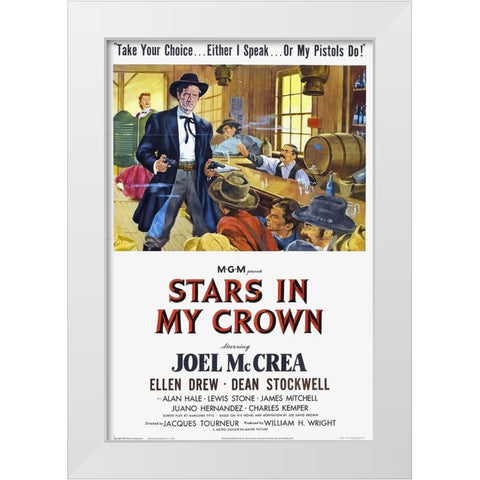 Stars in My Crown-1949 White Modern Wood Framed Art Print by Vintage Hollywood Archive