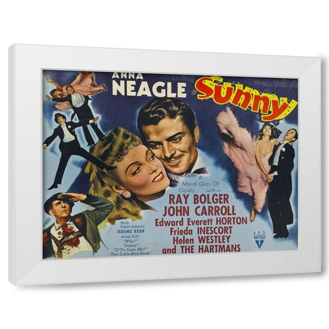 Sunny-1941 White Modern Wood Framed Art Print by Vintage Hollywood Archive