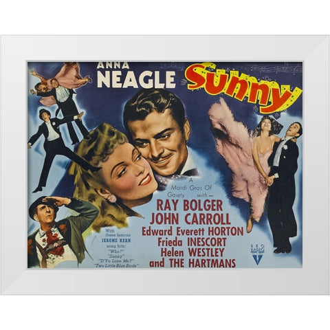 Sunny-1941 White Modern Wood Framed Art Print by Vintage Hollywood Archive
