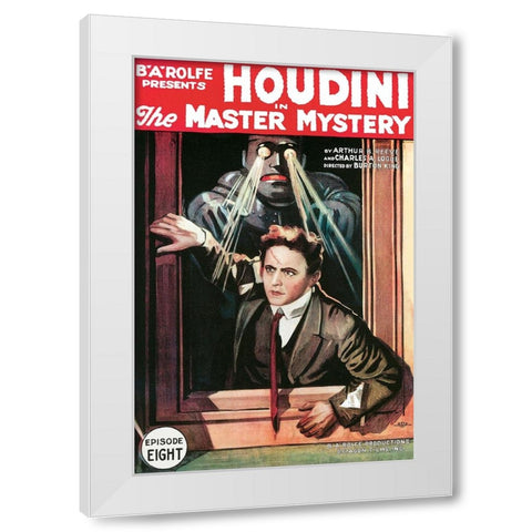 The Master Mystery-1919 White Modern Wood Framed Art Print by Vintage Hollywood Archive
