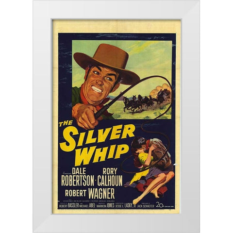 The Silver Whip-1953 White Modern Wood Framed Art Print by Vintage Hollywood Archive