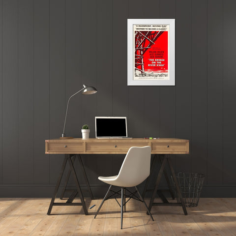 The Bridge on the River Kwai White Modern Wood Framed Art Print by Vintage Hollywood Archive