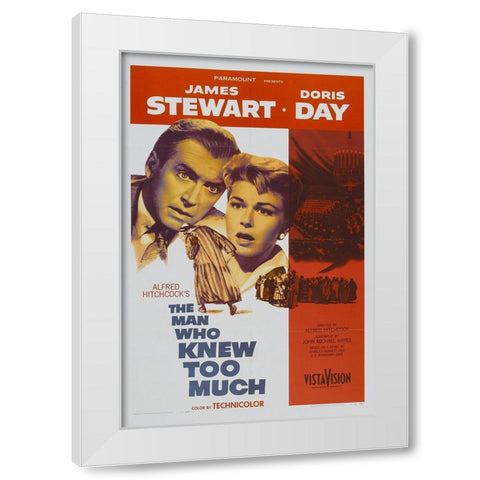 The Man who Knew Too Much-1956 White Modern Wood Framed Art Print by Vintage Hollywood Archive