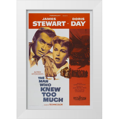 The Man who Knew Too Much-1956 White Modern Wood Framed Art Print by Vintage Hollywood Archive