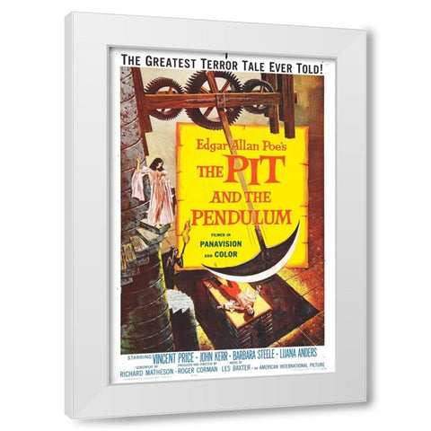 The Pit and the Pendulum-1961 White Modern Wood Framed Art Print by Vintage Hollywood Archive