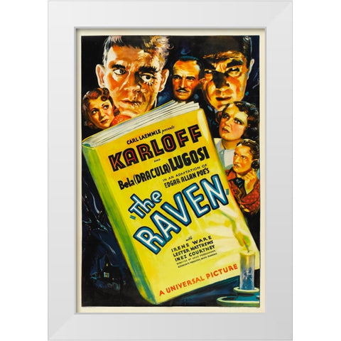 The Raven-1935 White Modern Wood Framed Art Print by Vintage Hollywood Archive