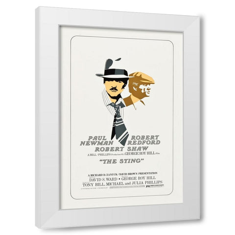 The Sting-1973 White Modern Wood Framed Art Print by Vintage Hollywood Archive