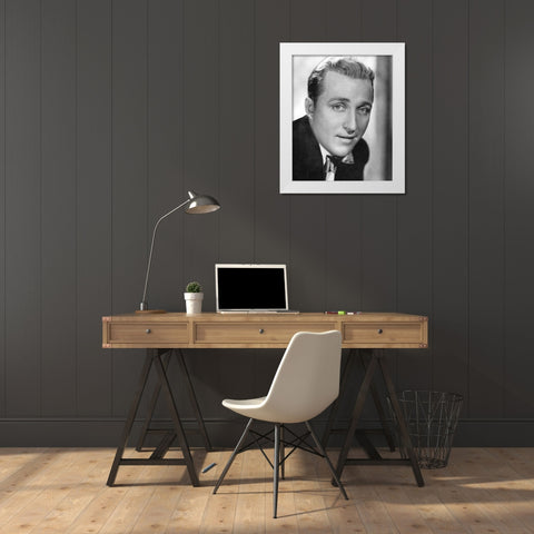 Bing Crosby-1930 White Modern Wood Framed Art Print by Vintage Music Archive