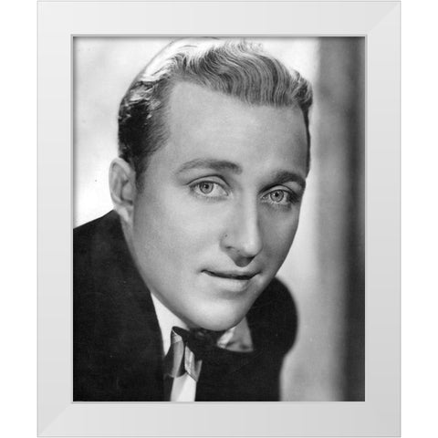 Bing Crosby-1930 White Modern Wood Framed Art Print by Vintage Music Archive