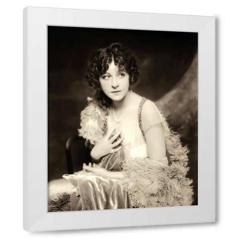 Fanny Brice-Ziegfeld Follies-1910 White Modern Wood Framed Art Print by Vintage Music Archive