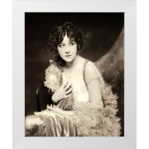 Fanny Brice-Ziegfeld Follies-1910 White Modern Wood Framed Art Print by Vintage Music Archive