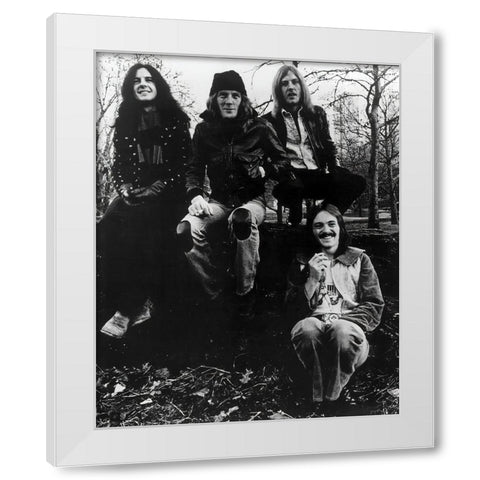 Humble Pie-1974 White Modern Wood Framed Art Print by Vintage Music Archive