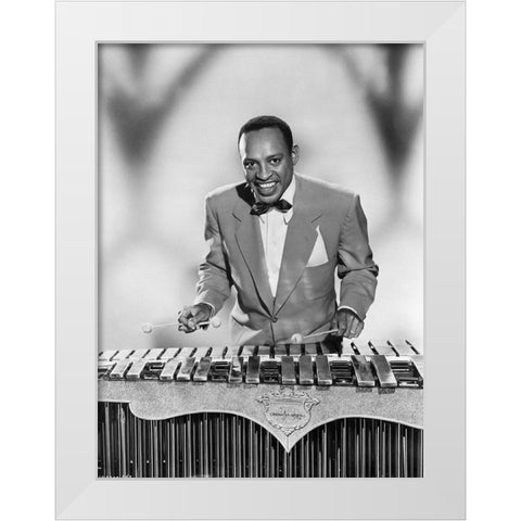 Lionel Hampton White Modern Wood Framed Art Print by Vintage Music Archive